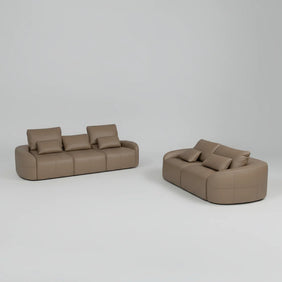 Madeira Full Leather Sofa Set