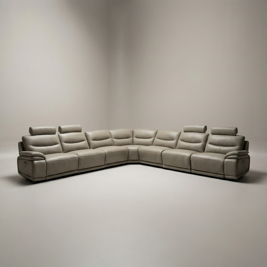 Falcone Full Leather Corner Motion Sofa