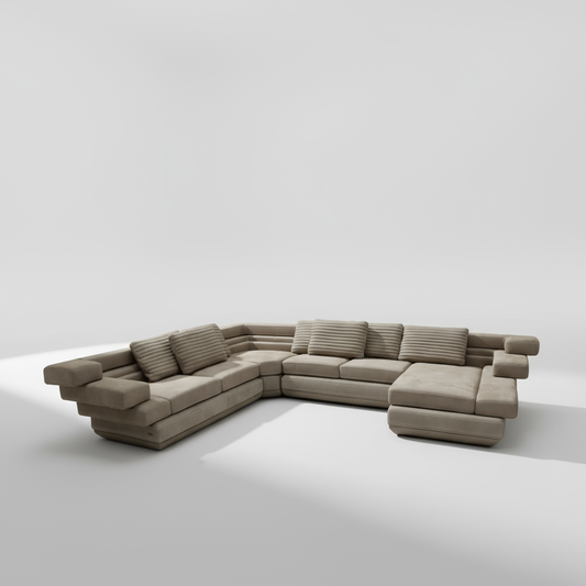 Scala Full Leather Modular Sofa Set