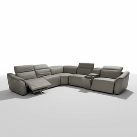 Cortiva Electric Motion Corner Full Leather Lounge Set