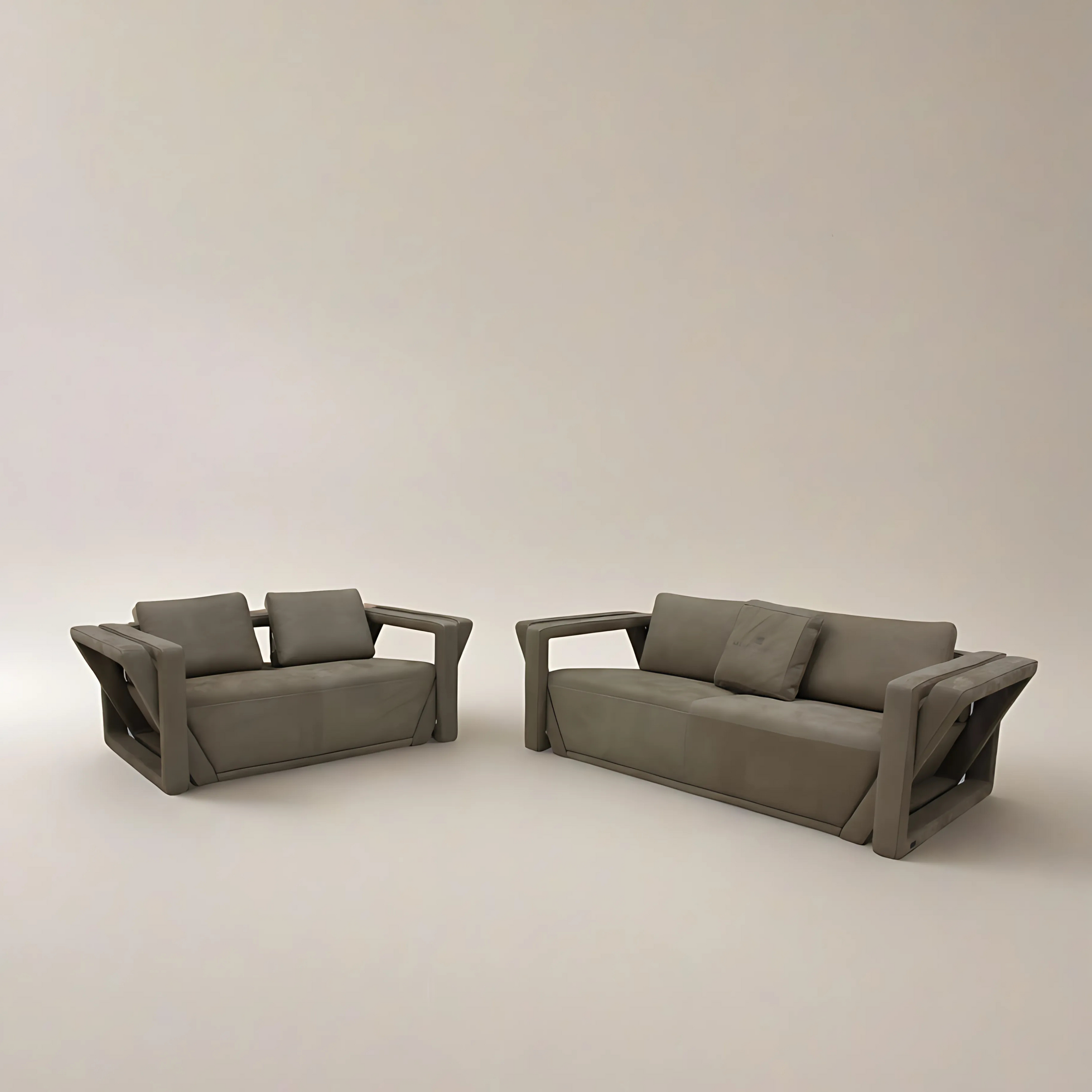 Dita Incro Full Leather Sofa Set