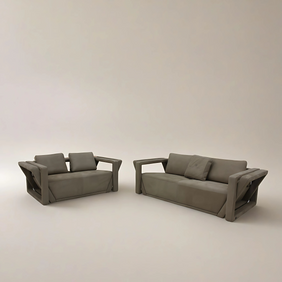 Dita Incro Full Leather Sofa Set
