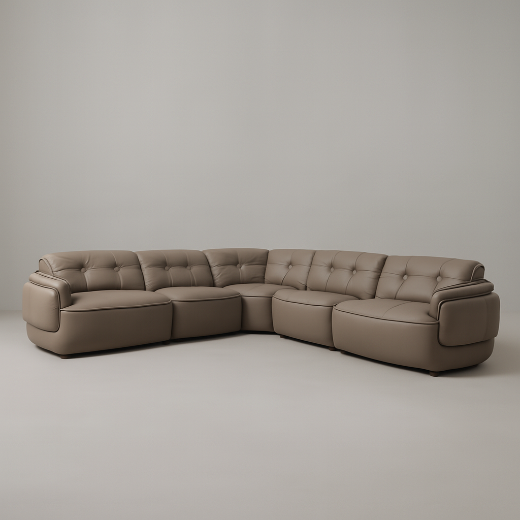 Lago Full Leather Modular Sofa Set