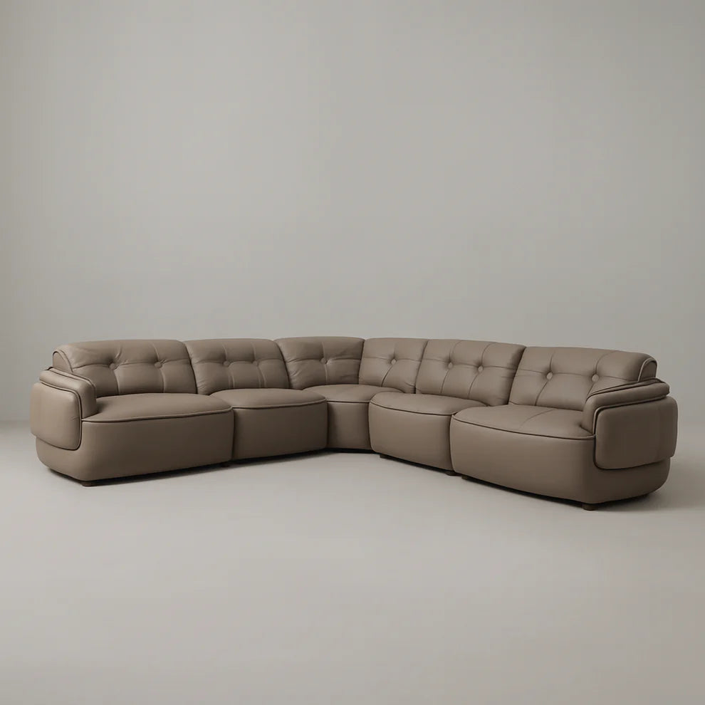Lago Full Leather Modular Sofa Set
