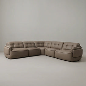 Lago Full Leather Modular Sofa Set