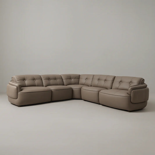 Lago Full Leather Modular Sofa Set