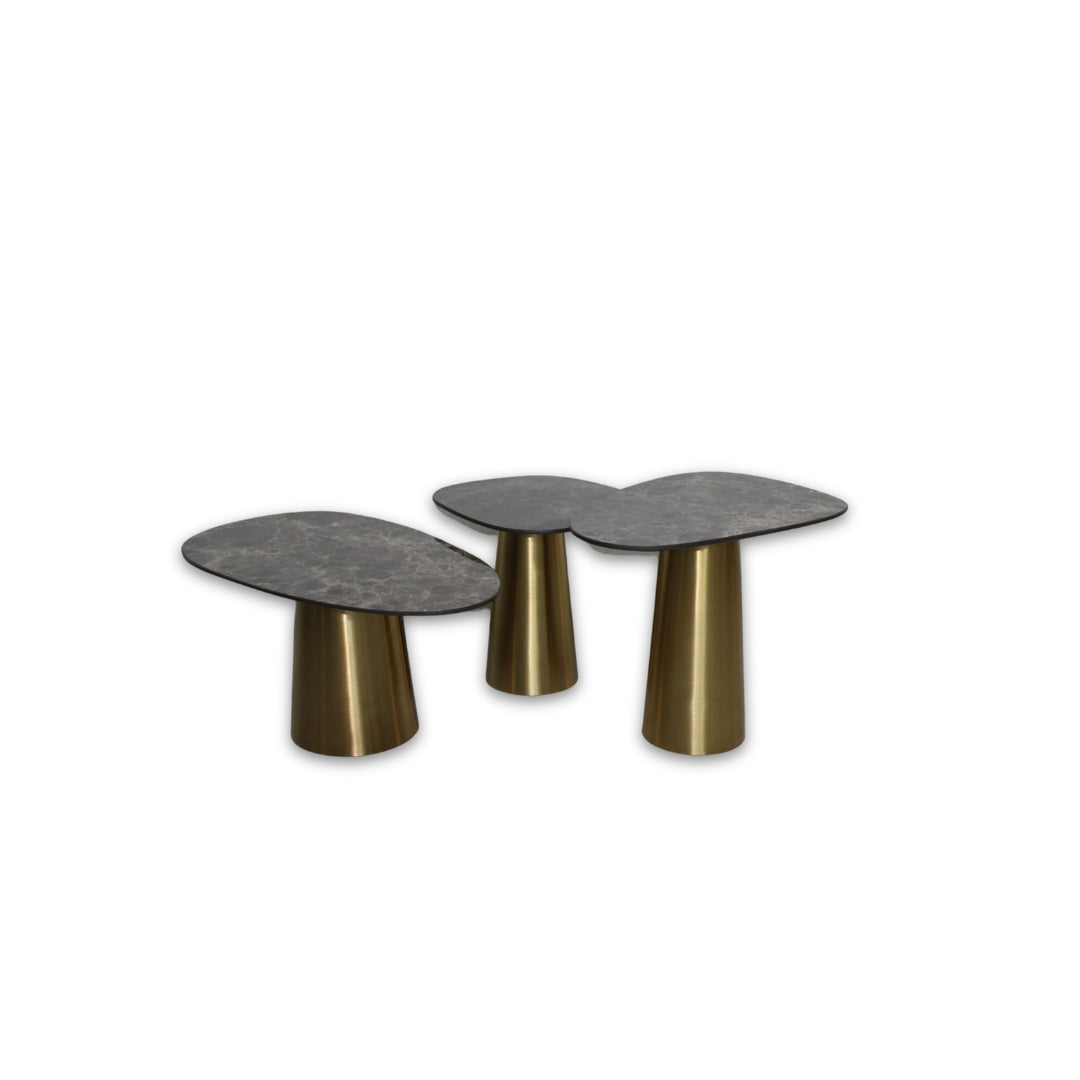 Thompson Set of 3 Coffee Table Ceramic/Iron 231556