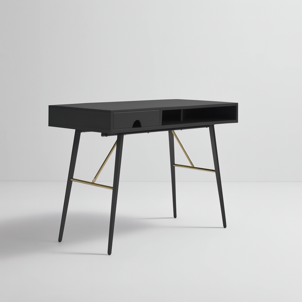 Tybalt J3496 Study Desk Black
