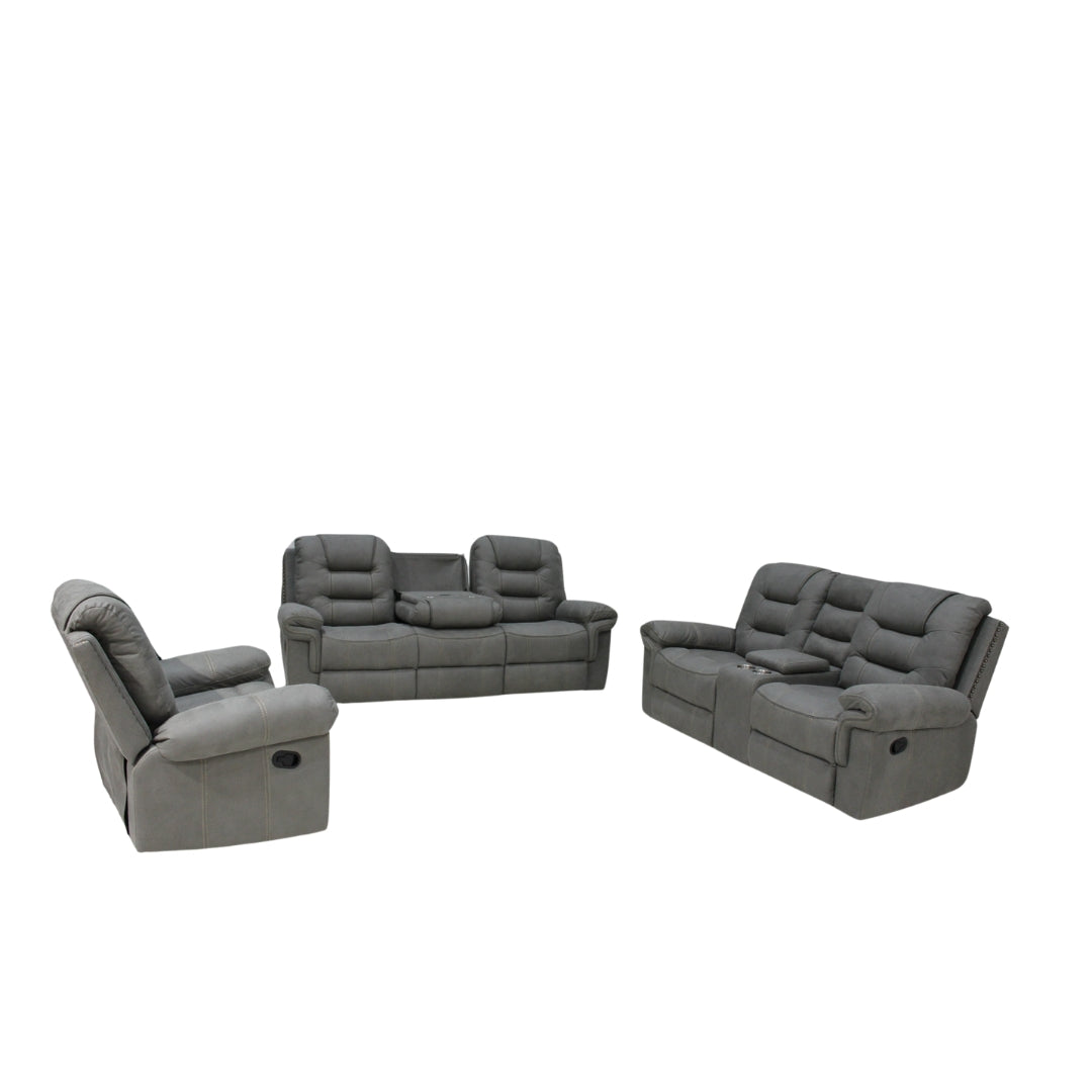 Newton 3pce Fabric Recliner Lounge Set