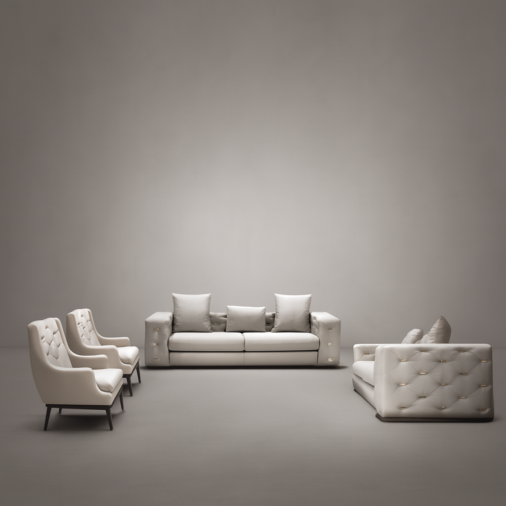 Vintage Fabric Sofa Set