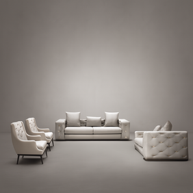 Vintage Fabric Sofa Set