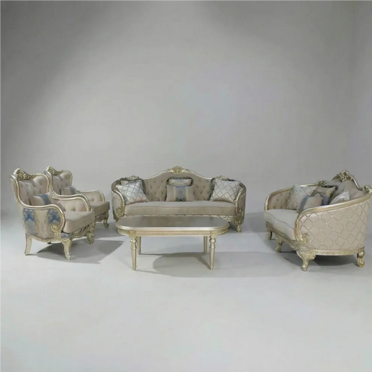 Sofia Fabric Lounge Suite 3+2+1+1 + Coffee Table