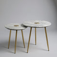 Load image into Gallery viewer, Kloe Set of 2 Side Table Marble Top Morcheena

