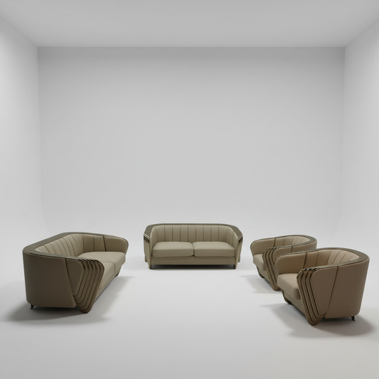 Veneto Full Leather Motion Sofa Set