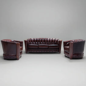 Samantha Leather Sofa Set