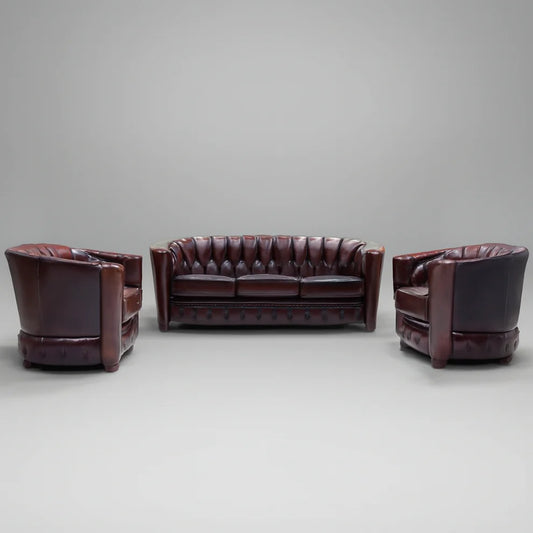 Samantha Leather Sofa Set