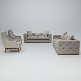 Vintage MK2 4pce Fabric Lounge Suite