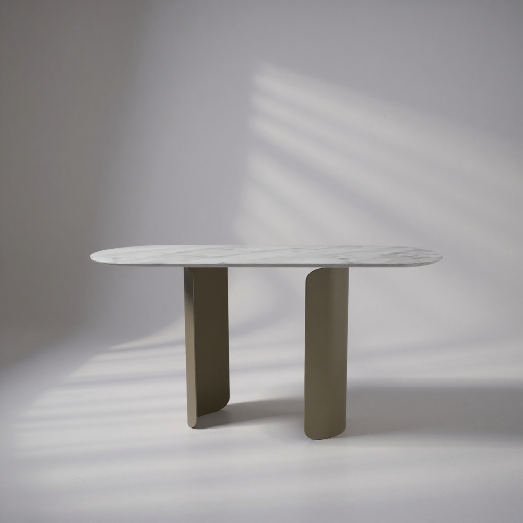 Vittoria Console Gold E-Marble