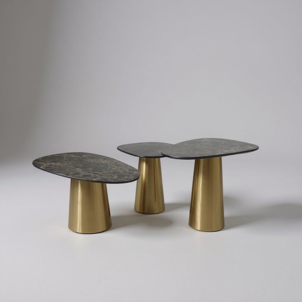 Thompson Set of 3 Coffee Table Ceramic/Iron 231556