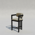 Load image into Gallery viewer, Venezia Boucle Bar Chair Black Finish
