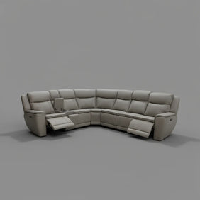Lano Full Leather Corner Motion Sofa Set