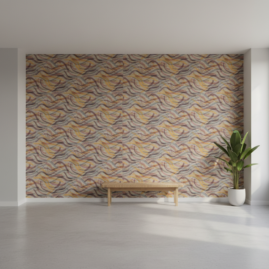 Wallpaper Waveburst-Sangria