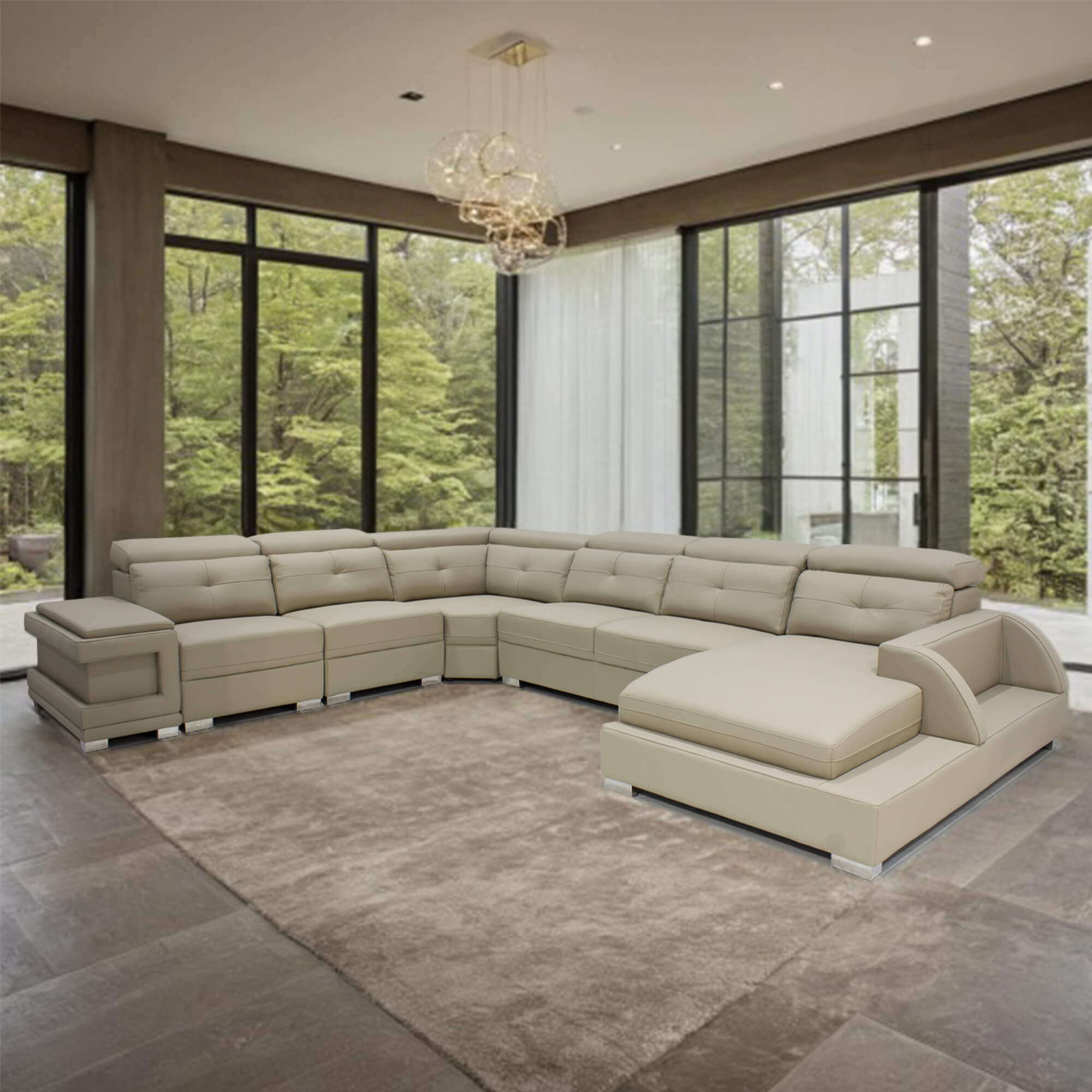 Weby  Corner Lounge Suite Full Leather