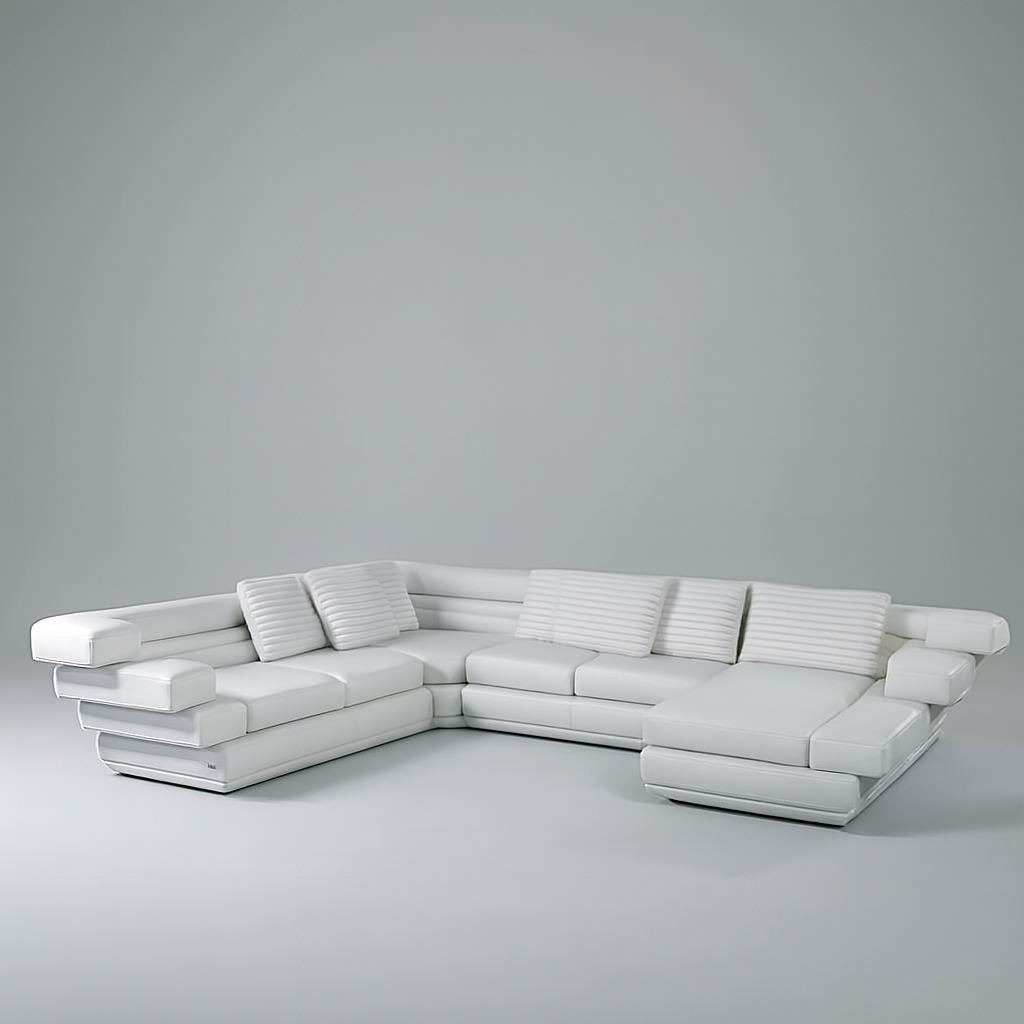 Scala Full Leather Modular Sofa Set