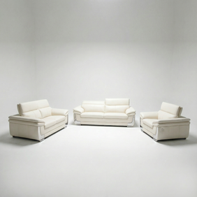Lomond Full Leather Sofa Set