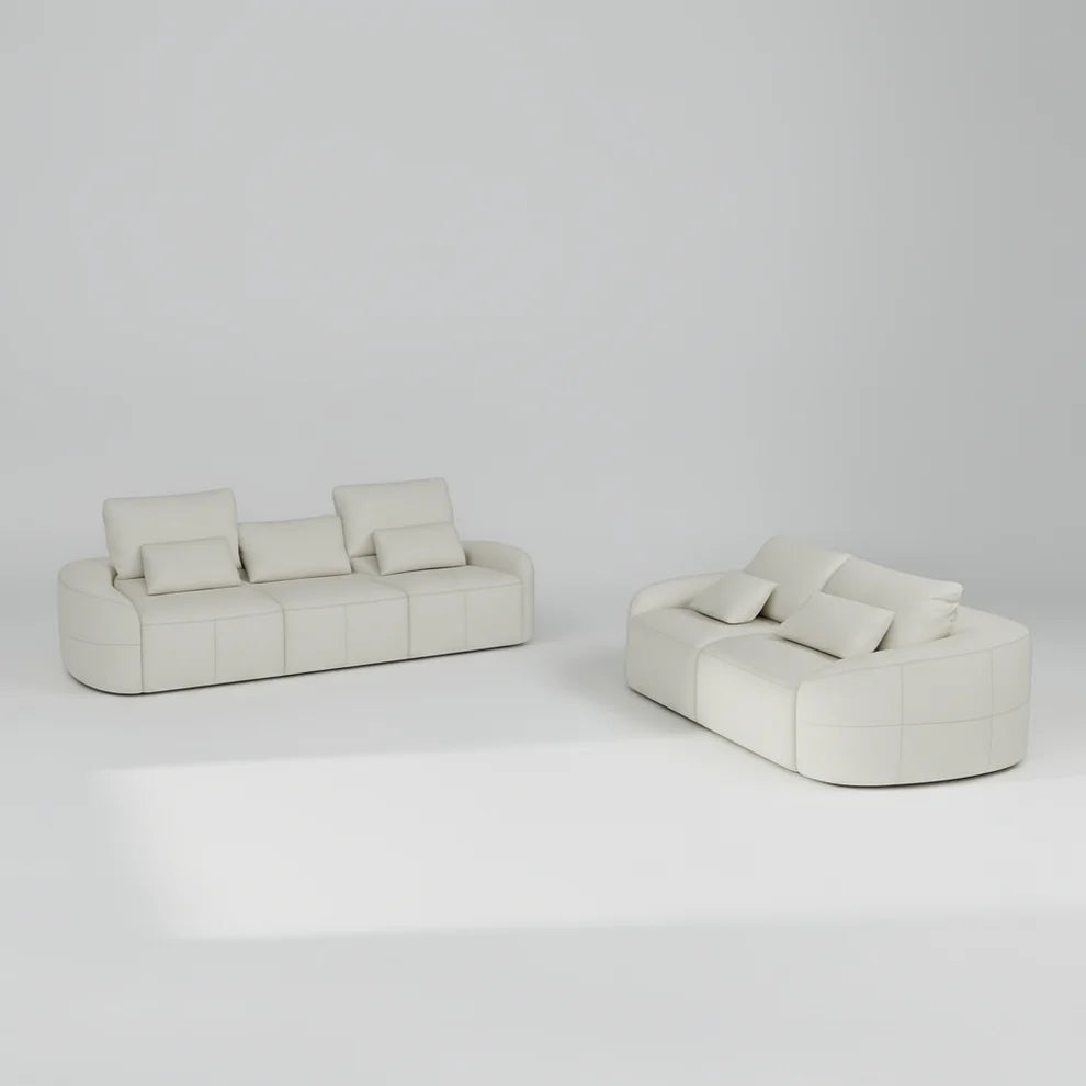 Madeira Full Leather Sofa Set