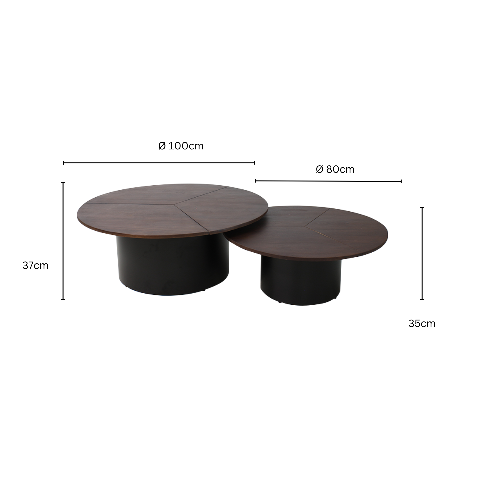 Zane Set Of 2 Coffee Table Mango Wood 30010