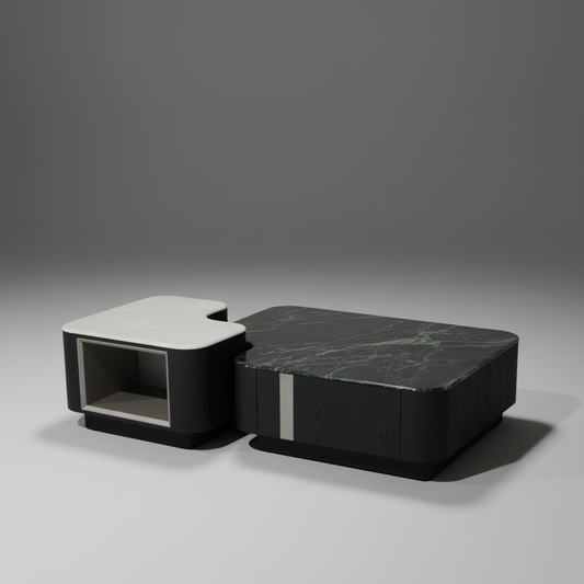 Zora Set of 2 Coffee Table Black And White 544