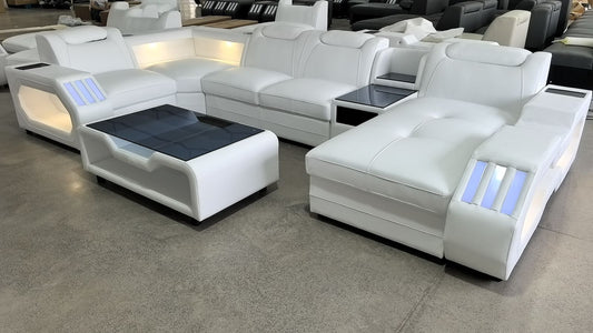 Casco Corner Leather Uppers Lounge Suite