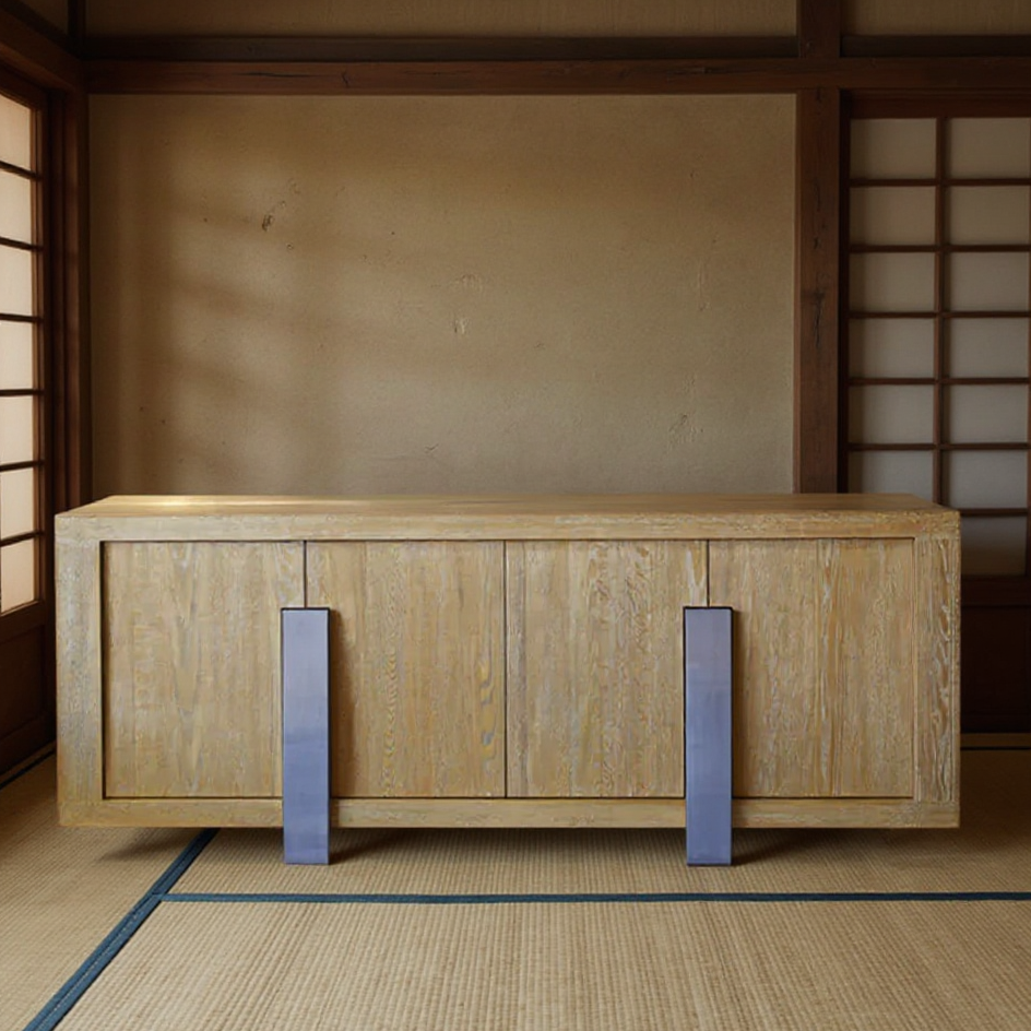 Prague Buffet Natural Oak Grey