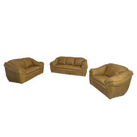 Milano 3pce Full Genuine Leather Lounge Suite